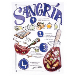 Paño cocina sarga Sangria