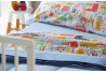 Juego sábanas infantil Burrito Blanco casistas azul
