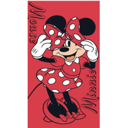 Toalla playa Minnie roja