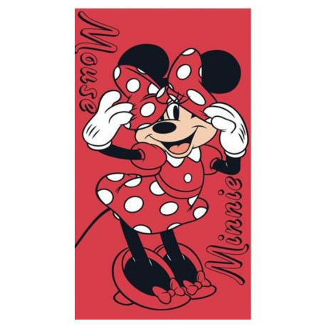 Toalla playa Minnie roja