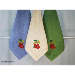 Paño cocina Trovador Bordado Cerezas