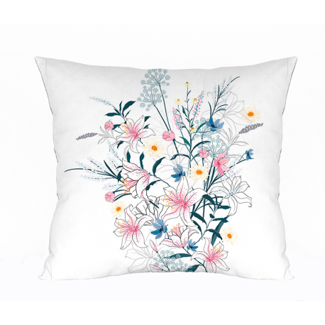 Cojín estampado flores 936