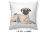 Cojín estampado puppies Buldog y Gato