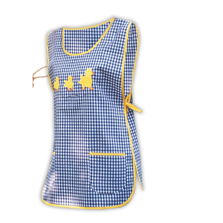 Casulla delantal vichy bordado patitos