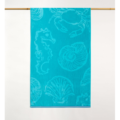Toalla playa Caballito 100x180 cm azul