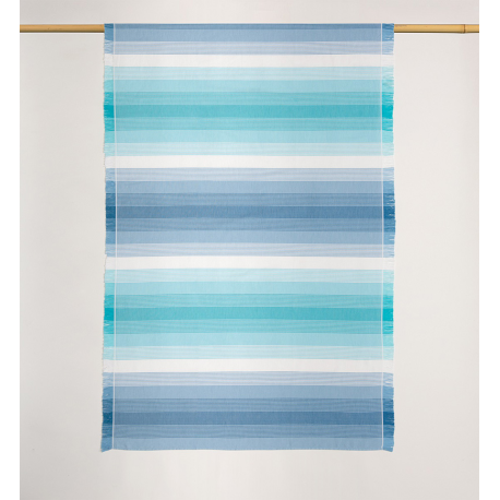 Toalla pareo listas horizontal azul 100x180 cm