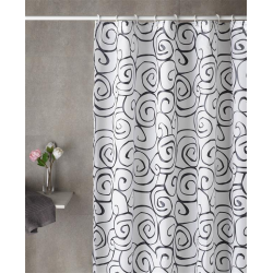Cortina de baño bucle negro