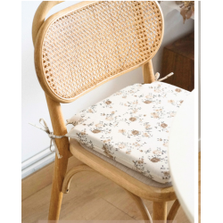 Cojín silla Bara flores beig