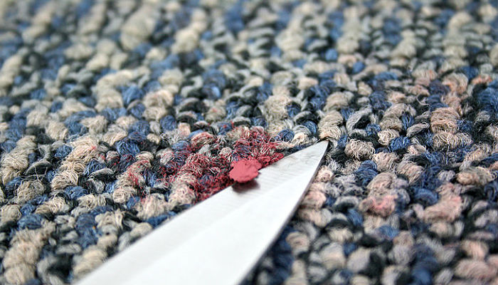 Manchas en alfombras de acrílico